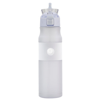 

600ml Sports Water Bottle with Straw BPA-Free Leak Proof Flip Top Drinking Water Bottle for Travel Outdoor Hiking Camping