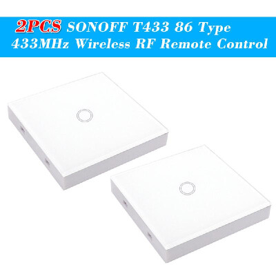 

5PCS SONOFF T433 86 Type Luxury Wall Touch Panel Sticky 433MHz Wireless RF Remote Control Transmitter Automation Modules 1 Gang Su