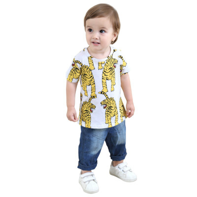 

Summer Baby Girls Casual T-shirts Infant Kids Girls Tops Clothing Printed T-shirt Tees