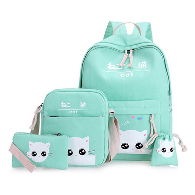 

Women Simple Canvas Print Backpack