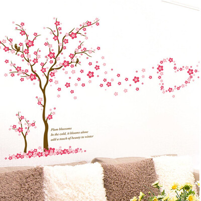 

Brand Japanese Cherry Blossom Trees Wall Decal Plum Stickers Removable Large Decorative Flower Wallpaper Peel&Stick 24 x 35 IN