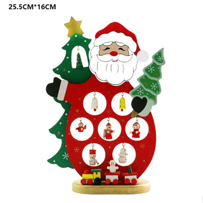 

〖Follure〗Christmas tree Santa Claus Snowman Wooden Swing Decoration Decoration