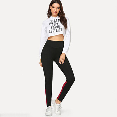 

Tailored Womens Sexy Fashion Stitching Perspective Solid Color Yoga Leggings
