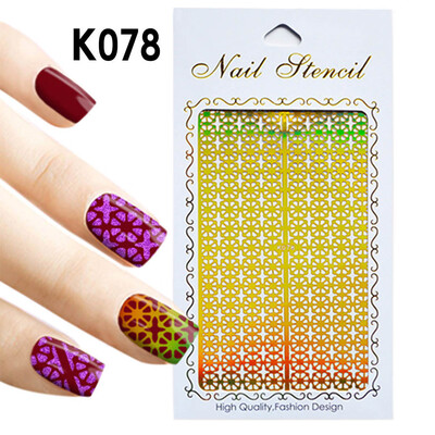 

〖Follure〗1Pc Irregular Hollow Nail Art Vinyls Stencil Stickers Manicure