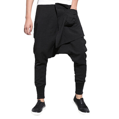 

Gobestart Mens Fashion Pure Color Trousers Leisure Sport Hip-hop Pencil Pants Haren Pants