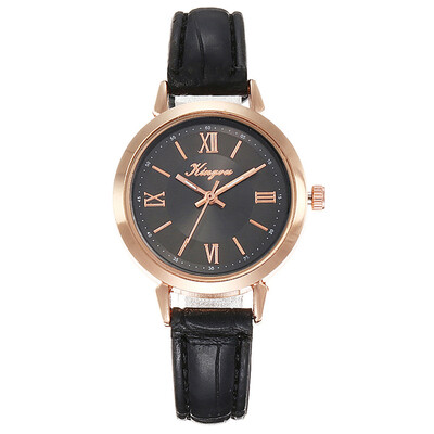 

RM Simple Without Digital Scale Rose Gold Shell Belt Quartz Fashion Female Watch