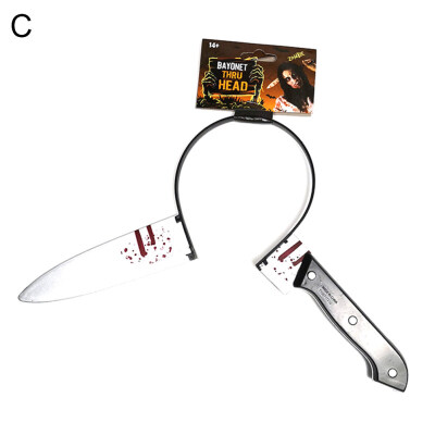 

Plastic Through Head Fake Knife Syringe Scissors Halloween Decoration Props