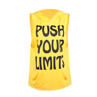 

Gym Hot Men Clothing Stringer Hoodie Bodybuilding Tank Top Muscle hooded Shirt
