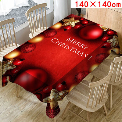 

Toponeto Christmas Tablecloth Print Rectangle Table Cover Holiday Party Home Decor