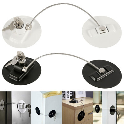 

123set Stainless Steel Freezer Window Safety Locks with Keys Lock Cylinder Refrigerator Drawer Cabinet Safety Limit Lock