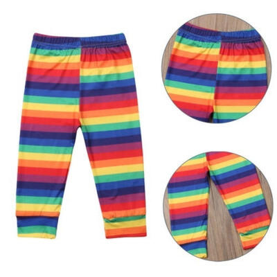 

Kids Baby Girls Rainbow Clothes Bottoms Leggings Pants Toddler Trousers 2-7Y