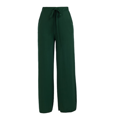 

Womens High Waist Plain Palazzo Wide Leg Ladies Trousers Casual Long Pure Pants