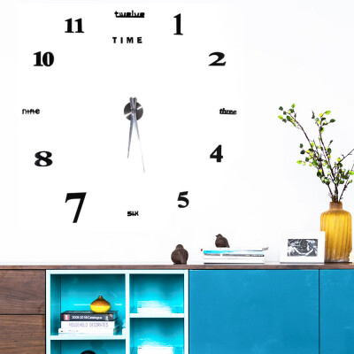 

DIY Large Wall Clock KitModern DIY Large Wall Clock Kit 3D Mirror Surface Sticker for Home Office Room