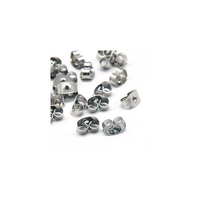 

Earrings Findings Original Color Stainless Steel Ear Nuts 6x45x35mm Hole 1mm
