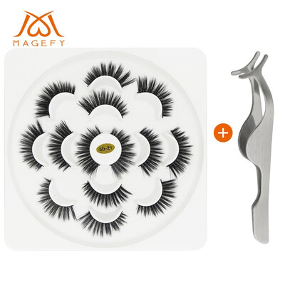 

〖Follure〗7 Pairs Of Lotuses With 5D Mink False Eyelashes And Natural Dense Eyelashes