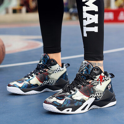 

New shock-absorbing war boots for students sports mandarin duck basketball shoes mens wear-resistant anti-slip junior sneakers ce