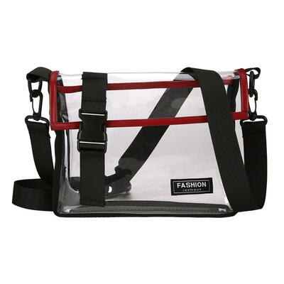 

Transparent PVC Shoulder Messenger Bag Unisex Square Casual Crossbody Bags