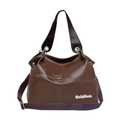 

Retro Women PU Handbag Tote Zipper Large Capacity Trendy OL Shoulder Bags