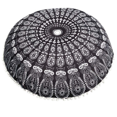 

Siaonvr Indian Mandala Floor Pillows Round Bohemian Cushion Pillows Cover Huge Case B