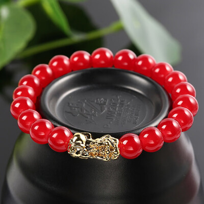 

2018 fashionable Wholesale Natural Red Black Color strand Bracelet handmadeBracelets Men Bracelet Jewelry