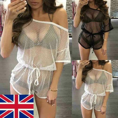 

Womens Beachwear Swimwear Bikini Beach Wear Cover Up Kaftan Ladies Mesh Dress