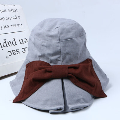 

South Korean students Joker fisherman Hat Bow Hat Hat along the mens&womens casual Sun Sun Sun Hat tide