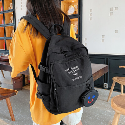 

2019 new bag female Korean version of the high school ins super fire college students casual wild son girl backpack
