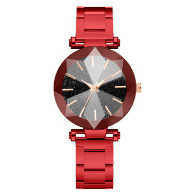 

Watch ladies Korean version of the starry face color steel belt quartz watch trend female watch