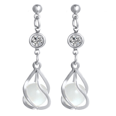 

2019 New Pearl Earrings Fashion Korea Meteorite Metal Silver Elegance Charm Cute Sequin Womens Earrings For Winter Jewelry