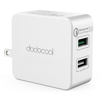 

dodocool 30W Dual USB Wall Charger with Quick Charge 30 Power Adapter with Foldable