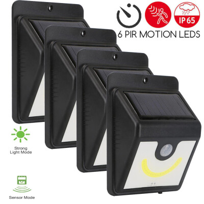 

〖Follure〗4pc LED Solar Powered Wall Light Motion Sensor Outdoor Garden Security Lamp