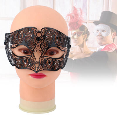 

Greensen Black Sexy Hollow Rhinestone Face Mask for Halloween Ball Party Dance Mask