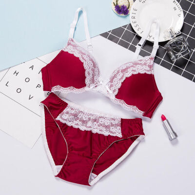 

Fashion New Sexy Lingerie Set Underwear Push Up Bras & Brief Sets Small No Rim Lace Bra Set Women Intimates Bra And Panty Set