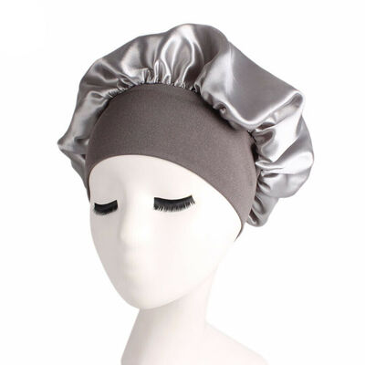 

SUNSIOM Silk Satin Night Sleep Cap Hair Bonnet Hat Head Cover Wide Band Adjust Elastic