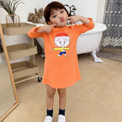 

Children New Autumn Baby Girls T-Shirt 1-7T Cartoon Printed Cotton Long Sleeve Round Collar Casual Toddler Girl Clothes