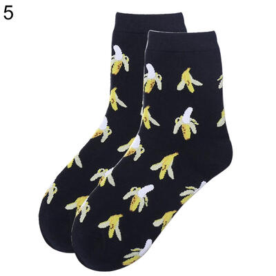 

Fashion Unisex Cotton Warm Avocado Pineapple Banana Cherry Blackberry Leaf Socks
