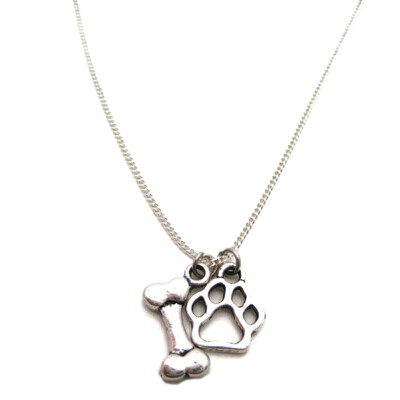 

Paw Necklace Unique Supplies Creative Necklace Jewelry Print Dog Dog Bone Vogue Necklace Pendant