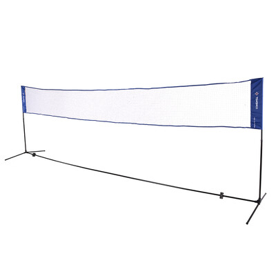 

TOMSHOO Portable Quickstart Tennis Badminton Net System Indoor Outdoor Sports Volleyball Training Square Mesh Net with Net Stand a