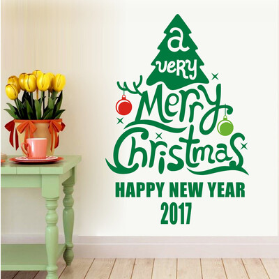 

Gobestart Christmas Tree Decoration Decal Window Stickers Home Decor