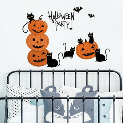 

Halloween Scary Cat Sticker Room Wall pumpkin seasonal Wall stickers shop vinyl
