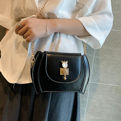 

High-end sense bag fresh air color handbag new 2019 fashion Messenger bag girl wild ins small bag