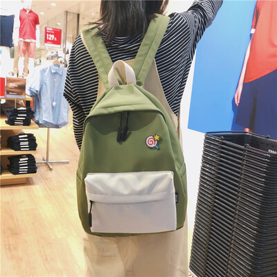 

Ins style schoolbag female Korean version of high school backpack college students feel old girl little fresh Japanese school doub