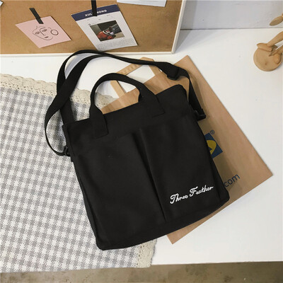 

Canvas bags Korean version of large-capacity inswind students single shoulder bags original dormitory bags oblique Bag ulzzang