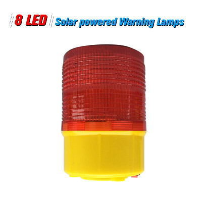 

Solar Warning Lights 8pcs Leds Red Light Solar-powered Warning Lamps Obstruction Lamp Beacon Light Traffic Warning LightsTower