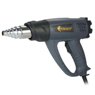 

2000W Industrial Fast Heating Hot Air Gun Adjustable Temperature Speed Hot Heat Shrink Blower Tool with 4 Nozzles AC220V EU Plug