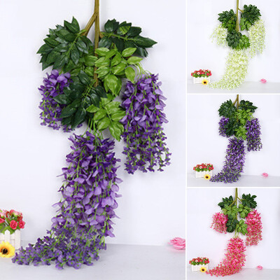 

Artificial Wisteria Vine Rattan Hanging Garland Simulated Plant Home Decoration