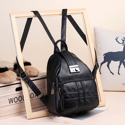 

Tailored Women Backpack Simple Casual Soft Leather Anti-theft Travel Small Backpack