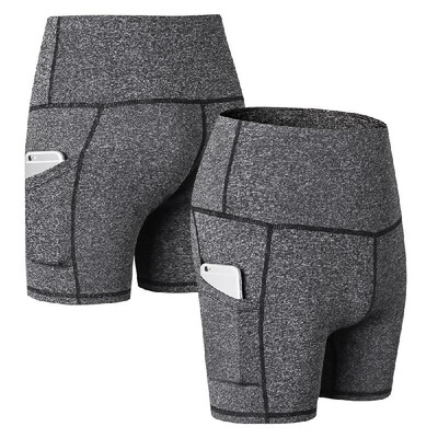 

Women High Waist Yoga Shorts Tummy Control Workout Running Athletic Yoga Shorts with Pocket