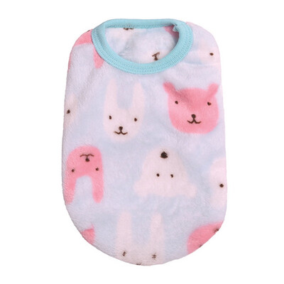 

Pet Dog Warm Clothes Cute Cartoon Animals Pattern Vests for Winter Puppy Warm Thick Shirt Coral Velvet Vests Pet Dog Supplies