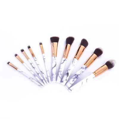

10pcs Marbling Makeup Brushes Set Powder Foundation Eyeshadow Cosmetic Tool